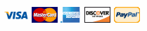 Pay by credit card, debit card or PayPal. No PayPal account needed.